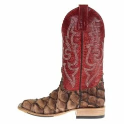 Macie Bean Women's Top Hand Tan Big Bass Red Top Cowgirl Boots -Justin Boots Store M2007 2