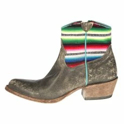 Macie Bean Boots Women's Macie Bean Black Cracktacular Super Serape Boots -Justin Boots Store M5205 2