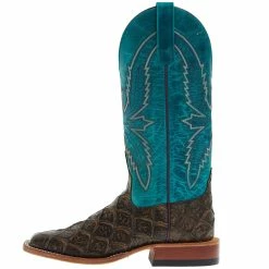 Macie Bean Boots Ladies Co File Fofish Turquoise Sensation Top Boots -Justin Boots Store M9120 03