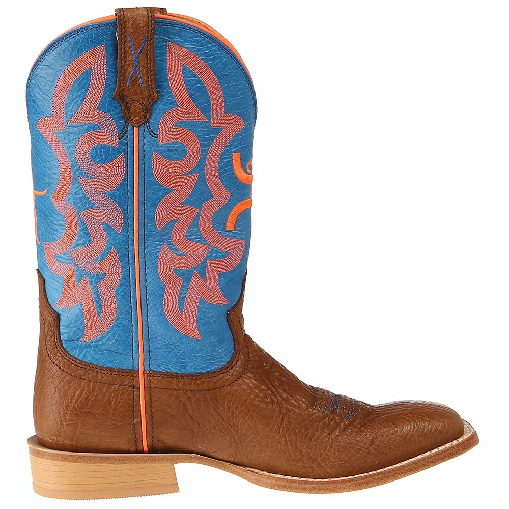 Twisted X Men's Hooey By Cognac Bullhide 12in. Neon Blue Top Cowboy Boots 7 Twisted X Men's Hooey By Cognac Bullhide 12in. Neon Blue Top Cowboy Boots - Image 5