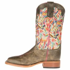 Macie Bean Boots Kid's Black Cracktacular Boots -Justin Boots Store MK9133 2