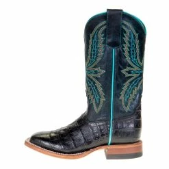 Macie Bean Boots Kids Black Caiman Print Cowgirl Boots -Justin Boots Store MK9141 2