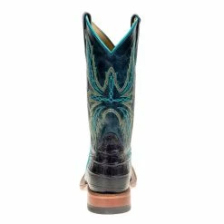 Macie Bean Boots Kids Black Caiman Print Cowgirl Boots -Justin Boots Store MK9141 3