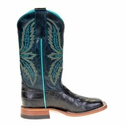 Macie Bean Boots Kids Black Caiman Print Cowgirl Boots -Justin Boots Store MK9141 4