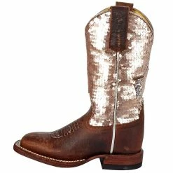 Macie Bean Boots Kids Brown Bison Sparkle Magic Cowgirl Boot 9 Macie Bean Boots Kids Brown Bison Sparkle Magic Cowgirl Boot -Justin Boots Store MK9153 3