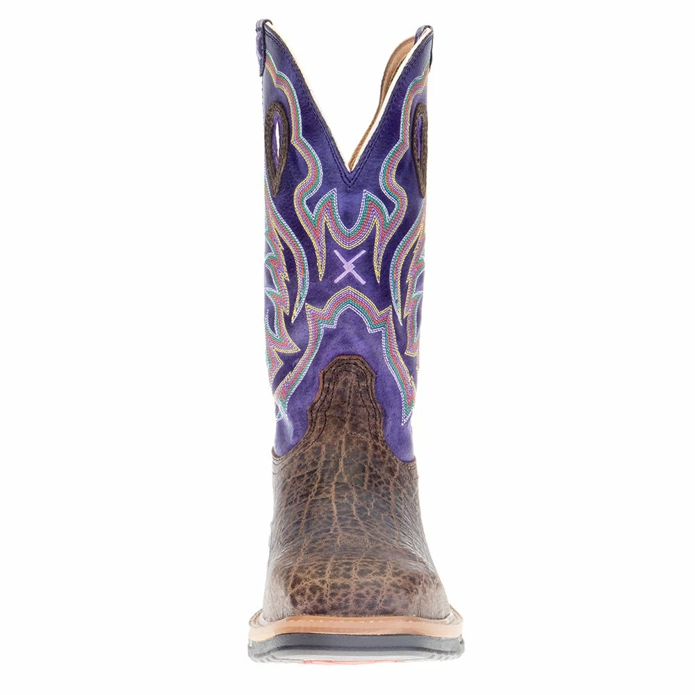 Twisted X Men's Brown Elephant Print 12in. Purple Alloy Toe Work Boots 4 Twisted X Men's Brown Elephant Print 12in. Purple Alloy Toe Work Boots - Image 2