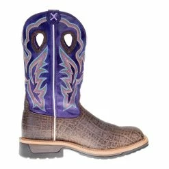 Twisted X Men's Brown Elephant Print 12in. Purple Alloy Toe Work Boots 11 Twisted X Men's Brown Elephant Print 12in. Purple Alloy Toe Work Boots -Justin Boots Store MLCA006 4