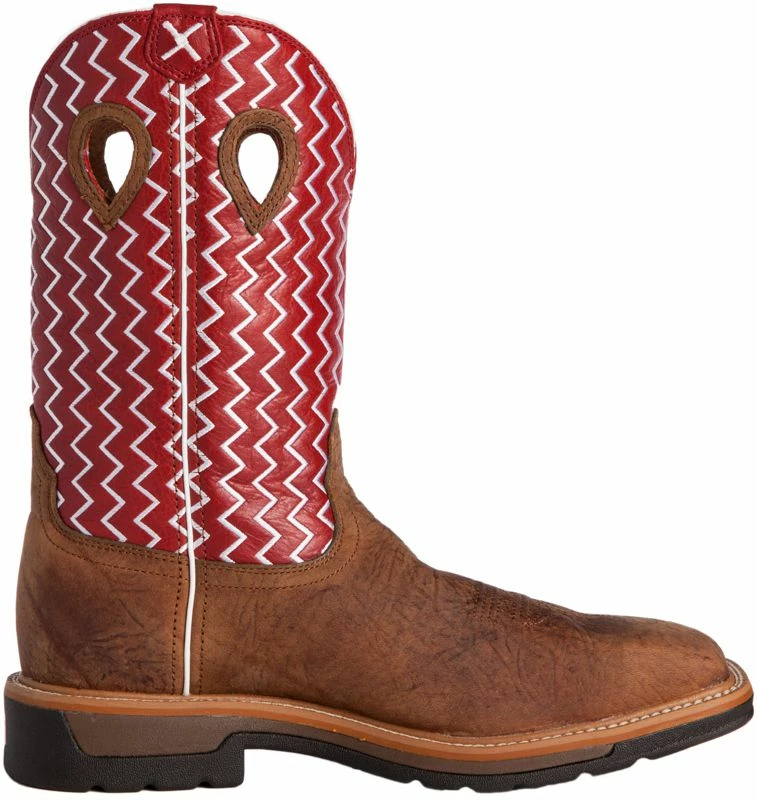 Twisted X Men's Distressed Saddle Shoulder Steel Toe Lite Weight Cowboy Work Boots 7 Twisted X Men's Distressed Saddle Shoulder Steel Toe Lite Weight Cowboy Work Boots - Image 5