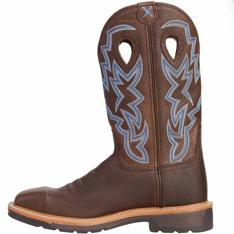 Twisted X Men's Brown Pebble Steel Toe Lite Weight Cowboy Work Boots 5 Twisted X Men's Brown Pebble Steel Toe Lite Weight Cowboy Work Boots - Image 3
