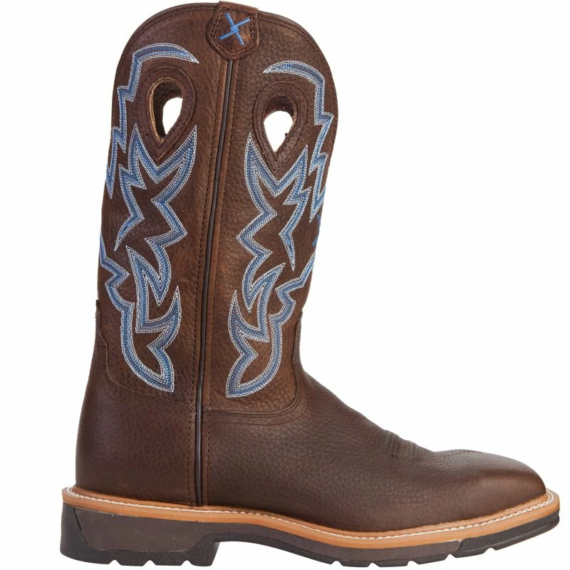 Twisted X Men's Brown Pebble Steel Toe Lite Weight Cowboy Work Boots 7 Twisted X Men's Brown Pebble Steel Toe Lite Weight Cowboy Work Boots - Image 5