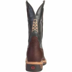Twisted X Men's Oiled Cognac Steel Toe Lite Weight Cowboy Work Boots -Justin Boots Store MLCS006 4