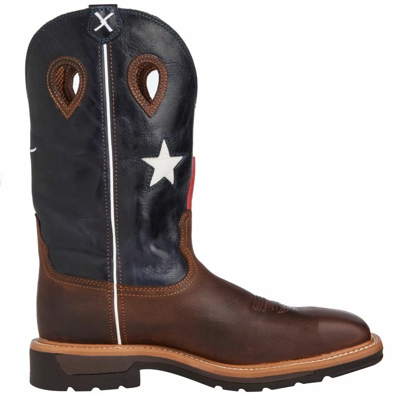 Twisted X Men's Texas Flag Steel Toe Lite Weight Cowboy Work Boots 7 Twisted X Men's Texas Flag Steel Toe Lite Weight Cowboy Work Boots - Image 5