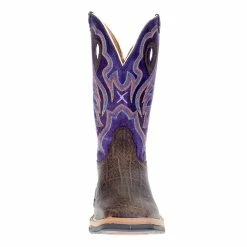Men's Twisted X Brown Elephant Print 12in. Purple Soft Toe Work Boots -Justin Boots Store MLCW027 03411