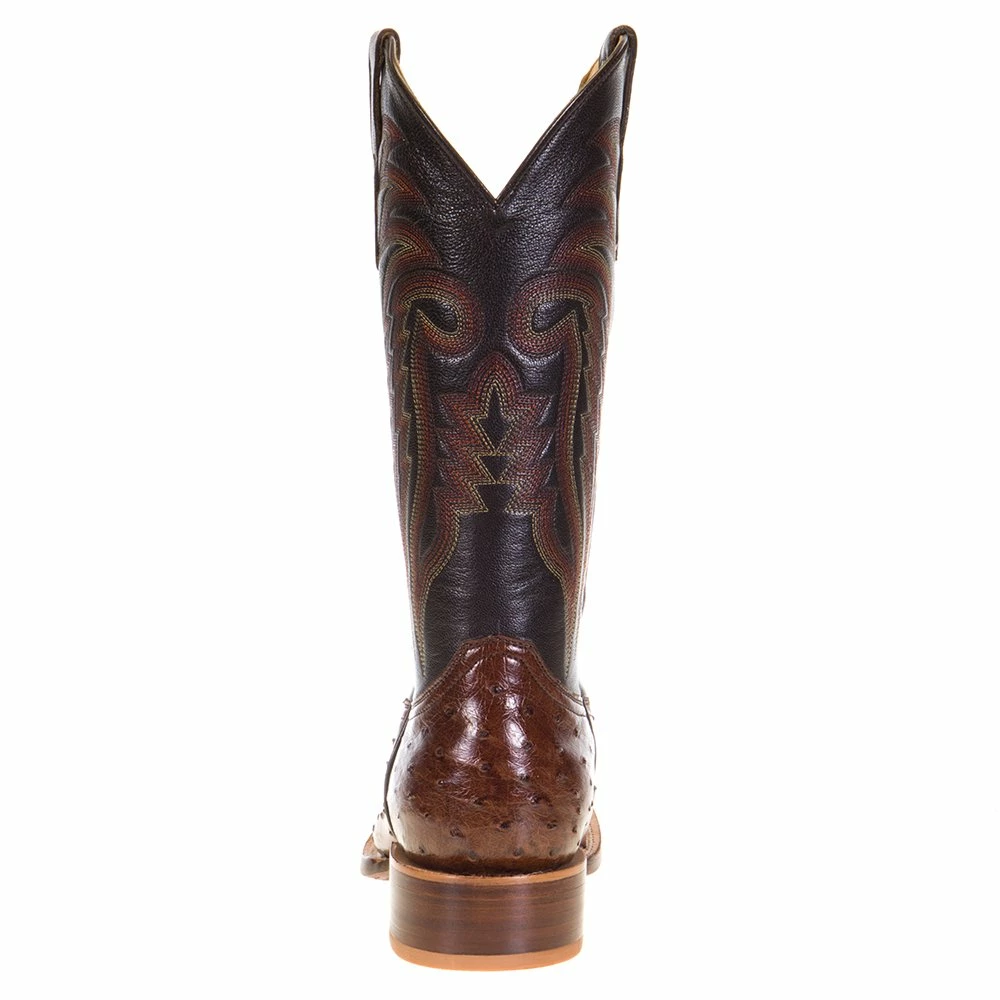 Men's R Watson Kango Tobac Full Quill Ostrich 13in. Espresso Goat Top Boots 6 Men's R Watson Kango Tobac Full Quill Ostrich 13in. Espresso Goat Top Boots - Image 4