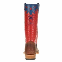 Olathe Boot Company Kid's Red & Blue Spider Web Cowboy Boots 10 Olathe Boot Company Kid's Red & Blue Spider Web Cowboy Boots -Justin Boots Store OK42 3