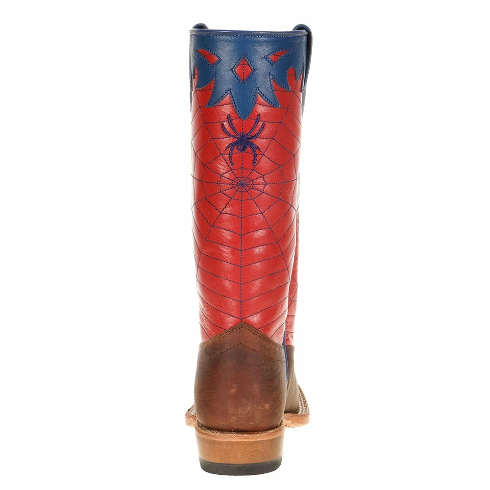 Olathe Boot Company Kid's Red & Blue Spider Web Cowboy Boots 6 Olathe Boot Company Kid's Red & Blue Spider Web Cowboy Boots - Image 4
