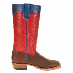 Olathe Boot Company Kid's Red & Blue Spider Web Cowboy Boots 11 Olathe Boot Company Kid's Red & Blue Spider Web Cowboy Boots -Justin Boots Store OK42 4