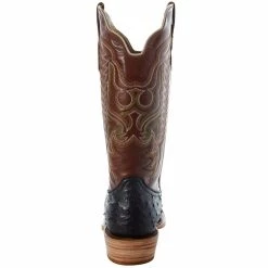 R Watson Boots Men's Black Full Quill Ostrich 13in. Cognac Sinatra Top Boot 11 R Watson Boots Men's Black Full Quill Ostrich 13in. Cognac Sinatra Top Boot -Justin Boots Store RW4510 1 4