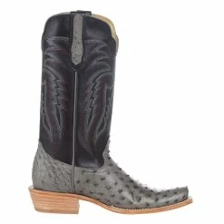 R Watson Boots Men`s Serpentine Bruciato FQ Ostrich 13in. Black Sinatra Cowhide -Justin Boots Store RW4518 1 51