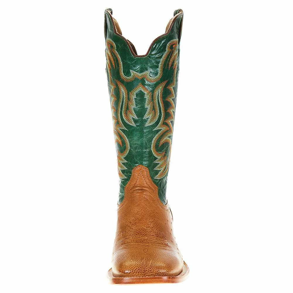 R Watson Boots Men's R Watson Antique Saddle Smooth Ostrich 13in. Forrest Green Top Boot 4 R Watson Boots Men's R Watson Antique Saddle Smooth Ostrich 13in. Forrest Green Top Boot - Image 2