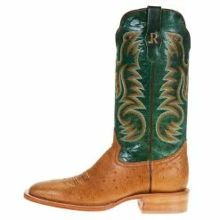 R Watson Boots Men's R Watson Antique Saddle Smooth Ostrich 13in. Forrest Green Top Boot 9 R Watson Boots Men's R Watson Antique Saddle Smooth Ostrich 13in. Forrest Green Top Boot -Justin Boots Store RW5003 2 2