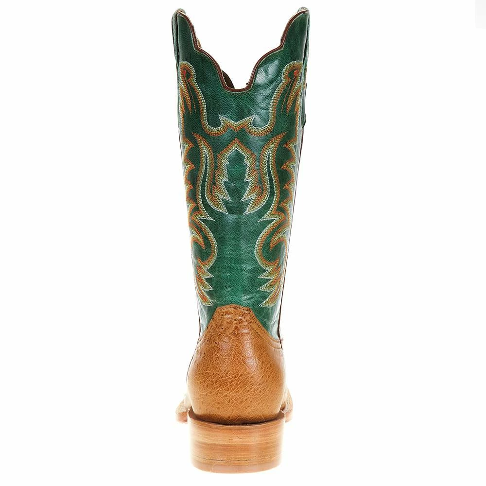 R Watson Boots Men's R Watson Antique Saddle Smooth Ostrich 13in. Forrest Green Top Boot 6 R Watson Boots Men's R Watson Antique Saddle Smooth Ostrich 13in. Forrest Green Top Boot - Image 4