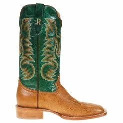 R Watson Boots Men's R Watson Antique Saddle Smooth Ostrich 13in. Forrest Green Top Boot 11 R Watson Boots Men's R Watson Antique Saddle Smooth Ostrich 13in. Forrest Green Top Boot -Justin Boots Store RW5003 2 4