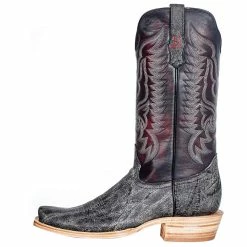 R Watson Boots Men's Smokey Grey Cape Buffalo 13in. Dark Cherry Top Boot -Justin Boots Store RW7100 1 31