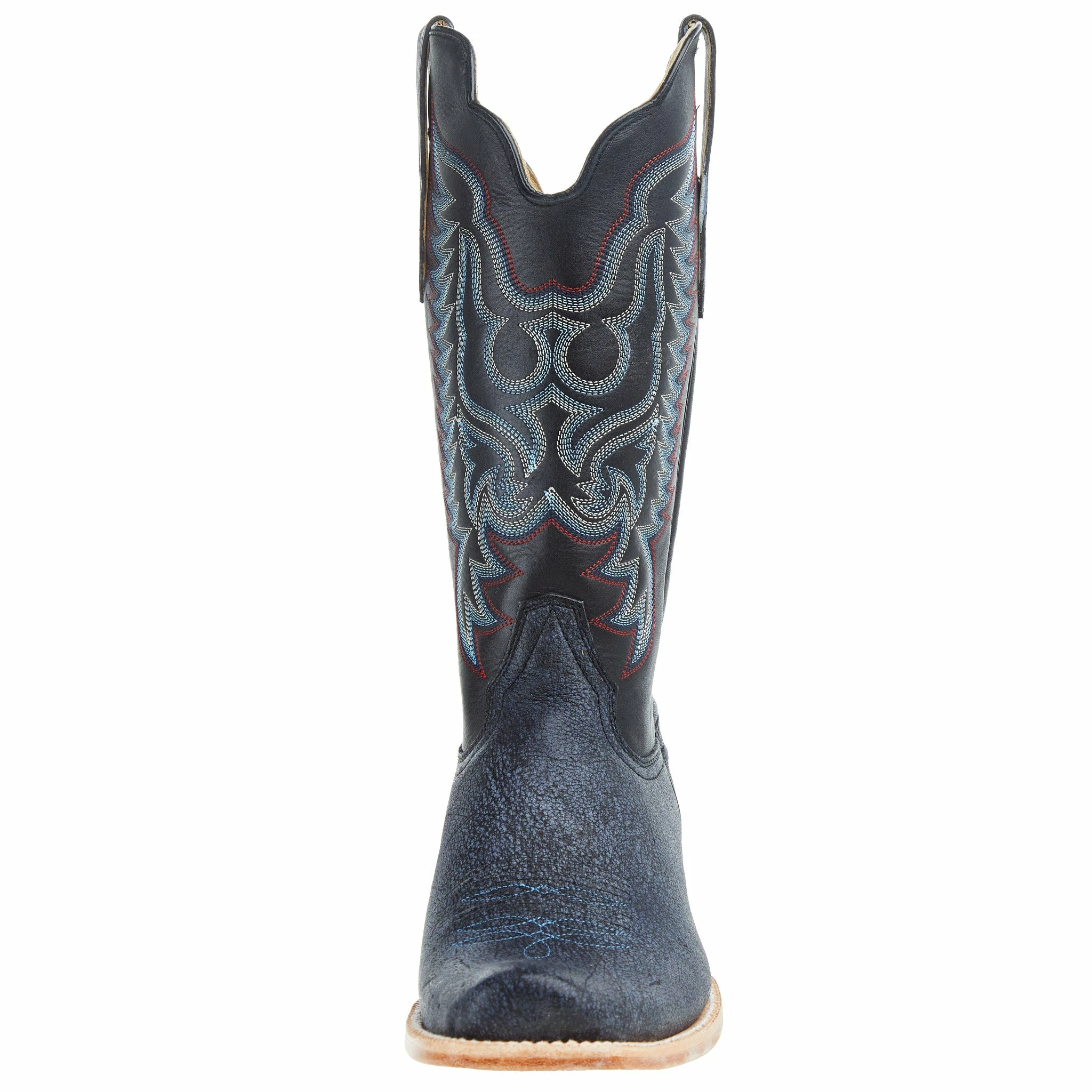 R Watson Boots Men`s Blue Cape Buffalo 13in Midnight Blue Sinatra Cowhide Top Boot 4 R Watson Boots Men`s Blue Cape Buffalo 13in Midnight Blue Sinatra Cowhide Top Boot - Image 2