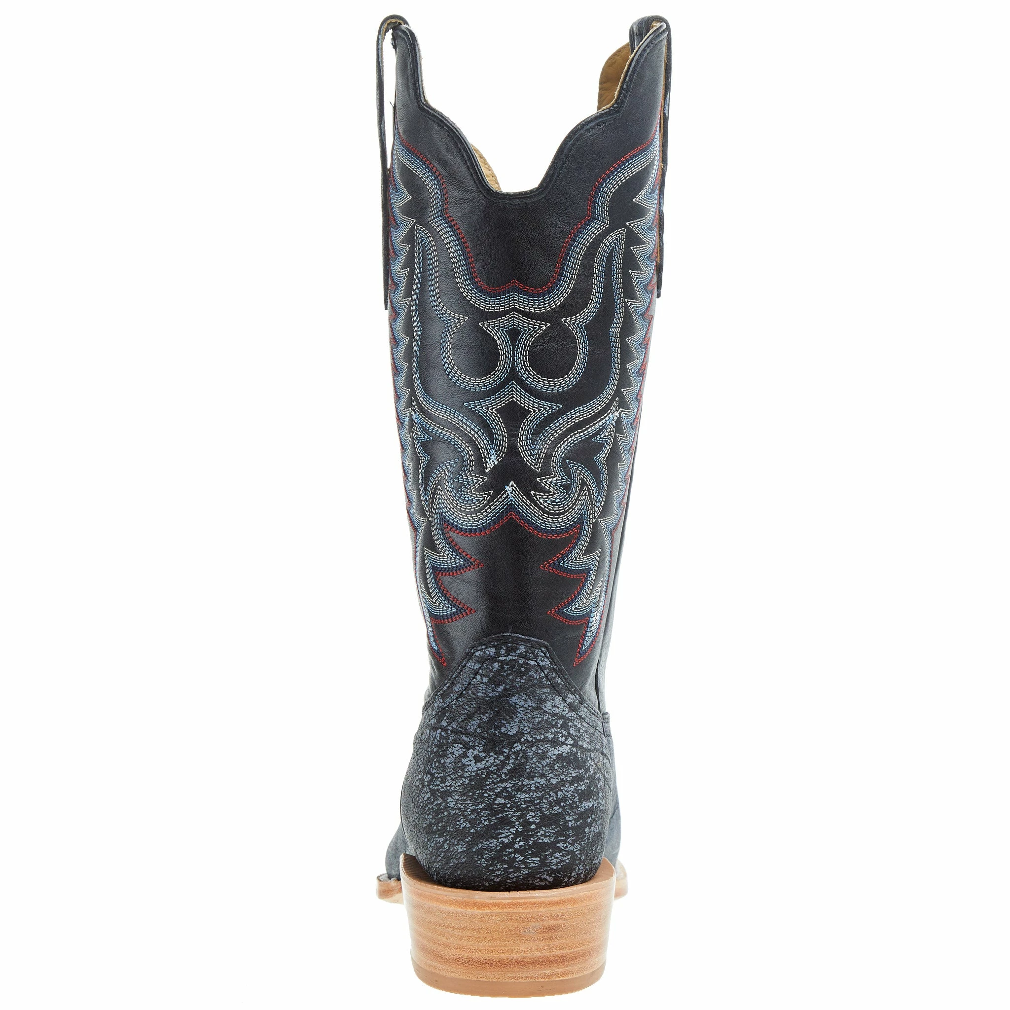 R Watson Boots Men`s Blue Cape Buffalo 13in Midnight Blue Sinatra Cowhide Top Boot 6 R Watson Boots Men`s Blue Cape Buffalo 13in Midnight Blue Sinatra Cowhide Top Boot - Image 4