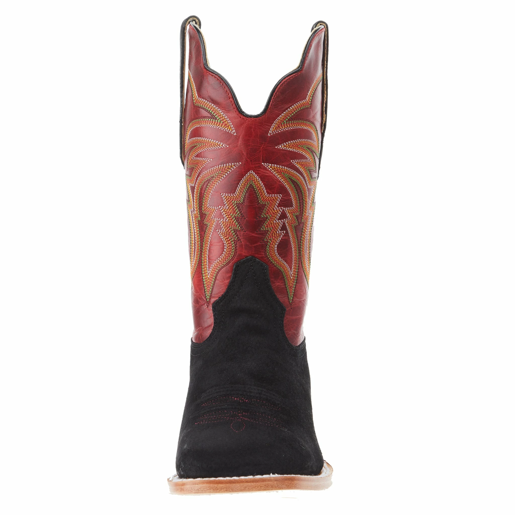 R Watson Boots Men's Black Boar 11in Barn Red Cowhide Top Square Toe Boot 7 R Watson Boots Men's Black Boar 11in Barn Red Cowhide Top Square Toe Boot - Image 5