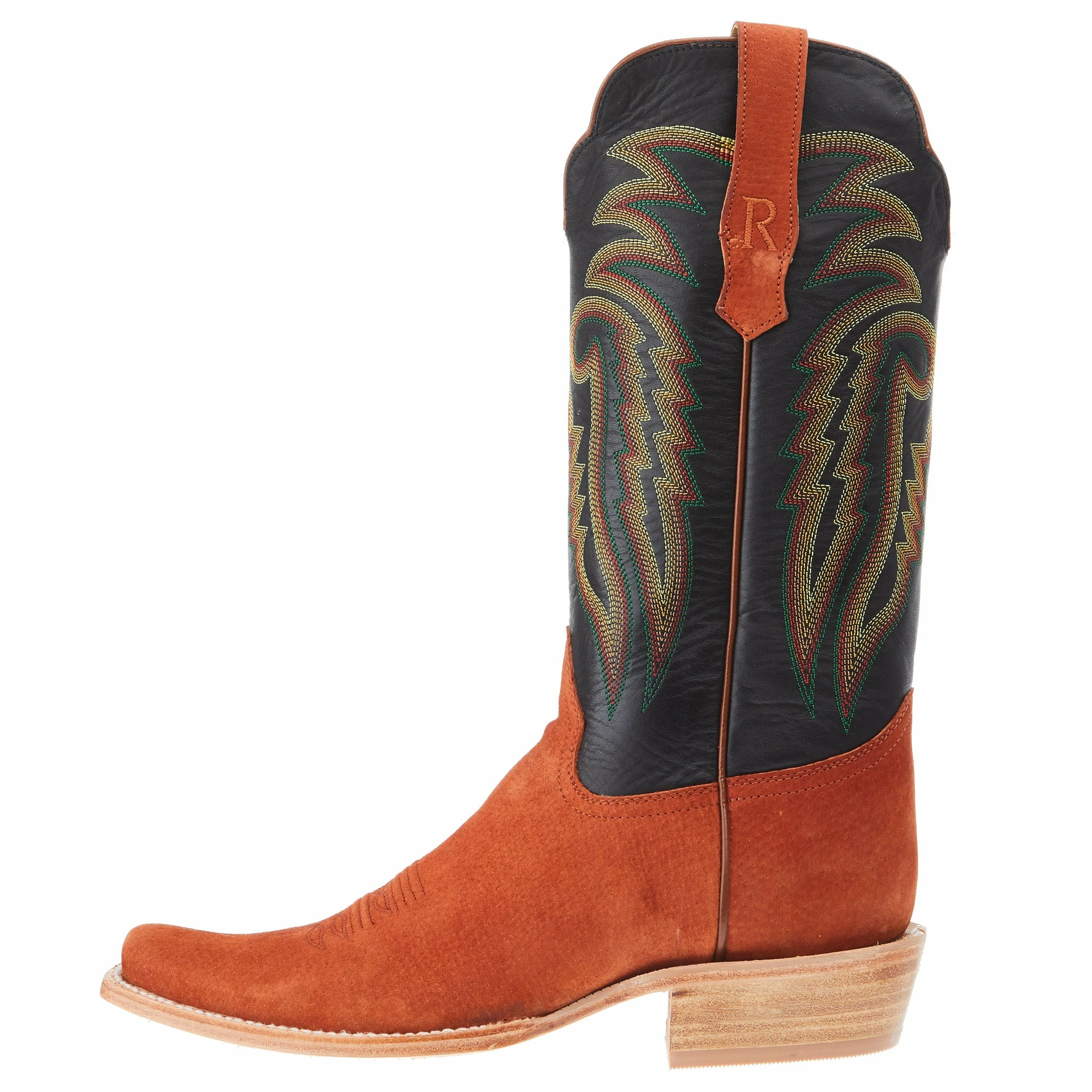 R Watson Boots Men's Cognac Boar 13in Black Sinatra Top Boot 4 R Watson Boots Men's Cognac Boar 13in Black Sinatra Top Boot - Image 2