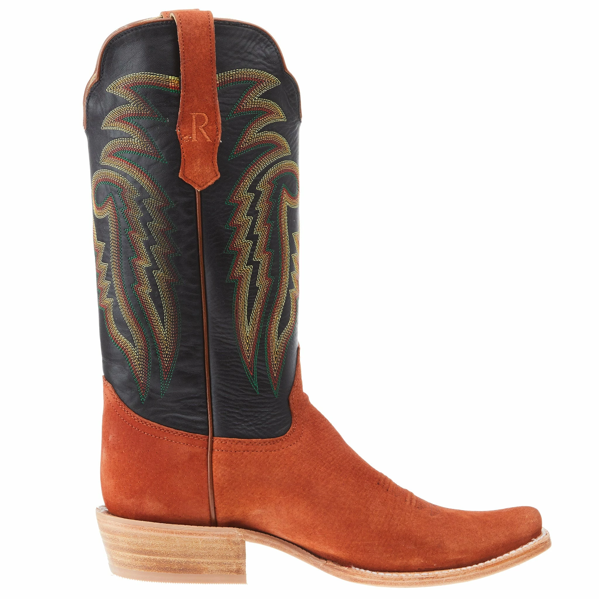 R Watson Boots Men's Cognac Boar 13in Black Sinatra Top Boot 7 R Watson Boots Men's Cognac Boar 13in Black Sinatra Top Boot - Image 5