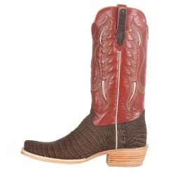 R Watson Boots Men's R Watson Mocha Sueded Gator 13in. Indian Orange Boots 9 R Watson Boots Men's R Watson Mocha Sueded Gator 13in. Indian Orange Boots -Justin Boots Store RW9011 1 2