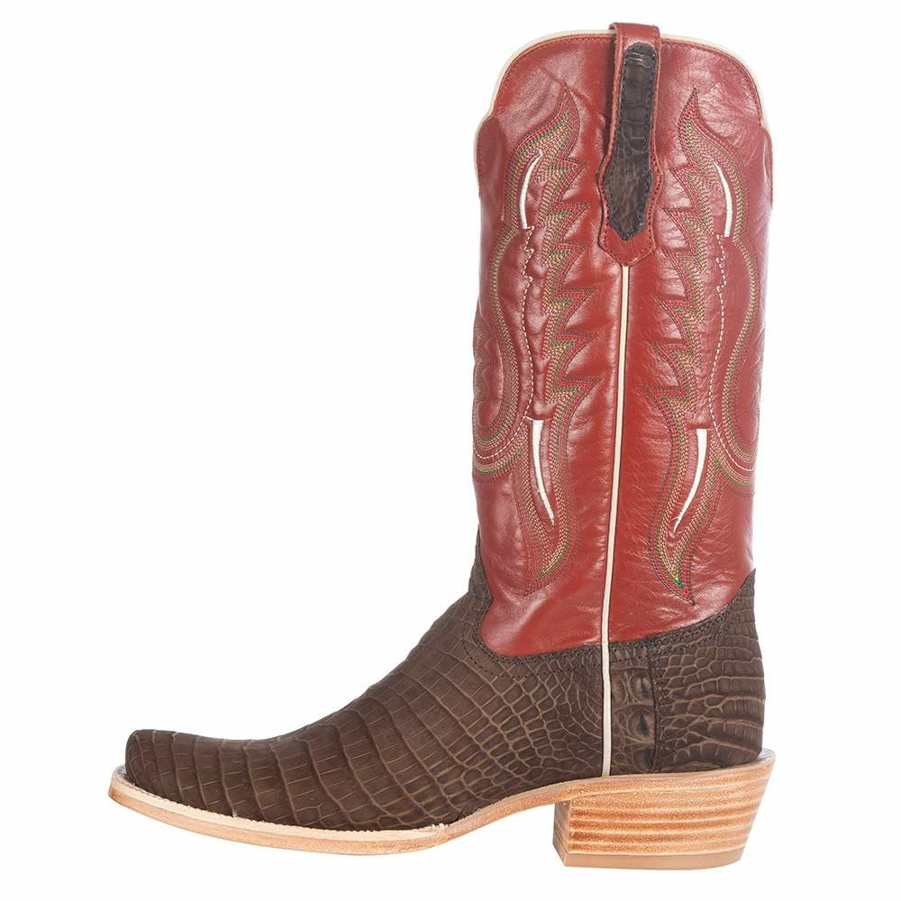 R Watson Boots Men's R Watson Mocha Sueded Gator 13in. Indian Orange Boots 5 R Watson Boots Men's R Watson Mocha Sueded Gator 13in. Indian Orange Boots - Image 3