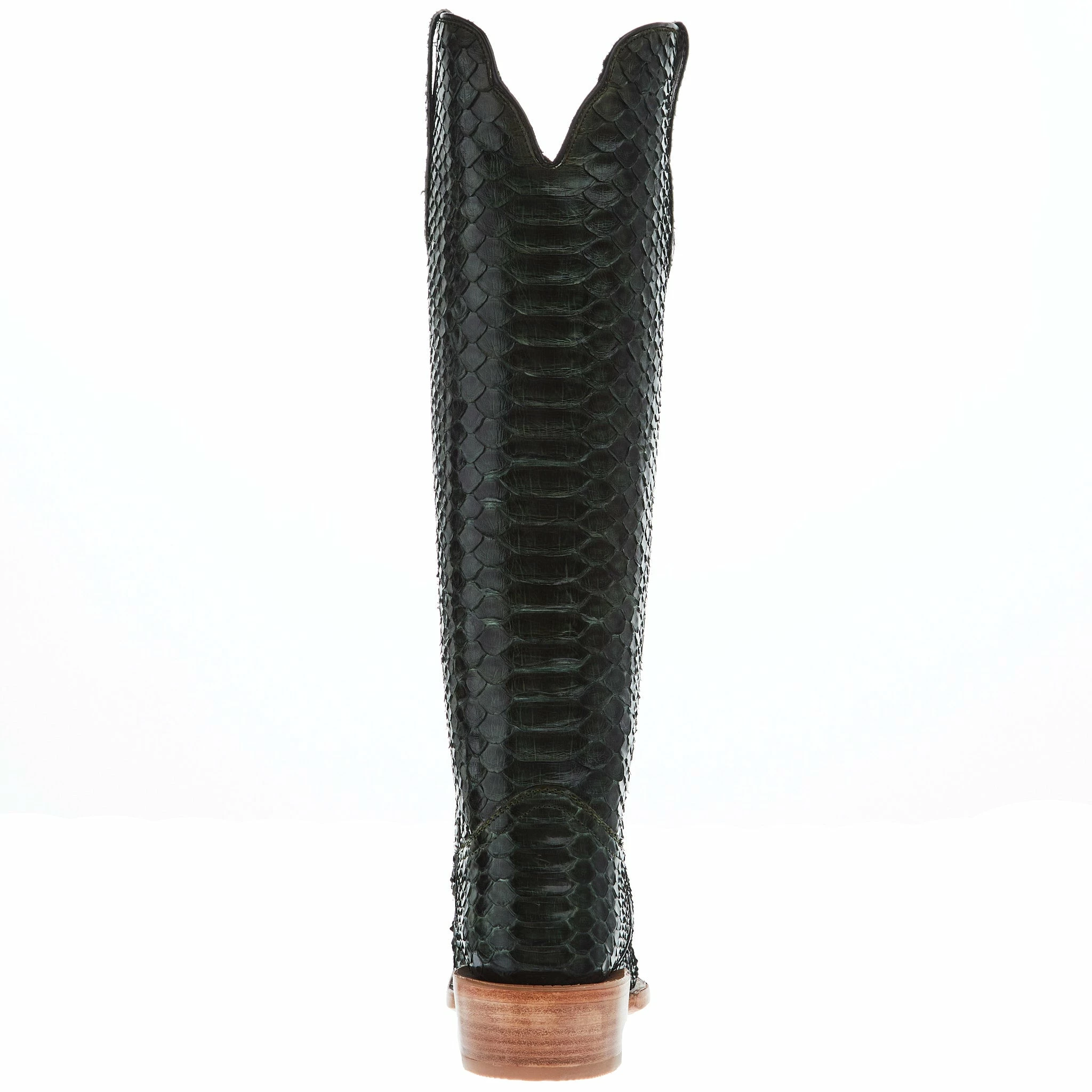 R Watson Boots Women's Dark Green Python 17 In Top Cowgirl Boot 6 R Watson Boots Women's Dark Green Python 17 In Top Cowgirl Boot - Image 4