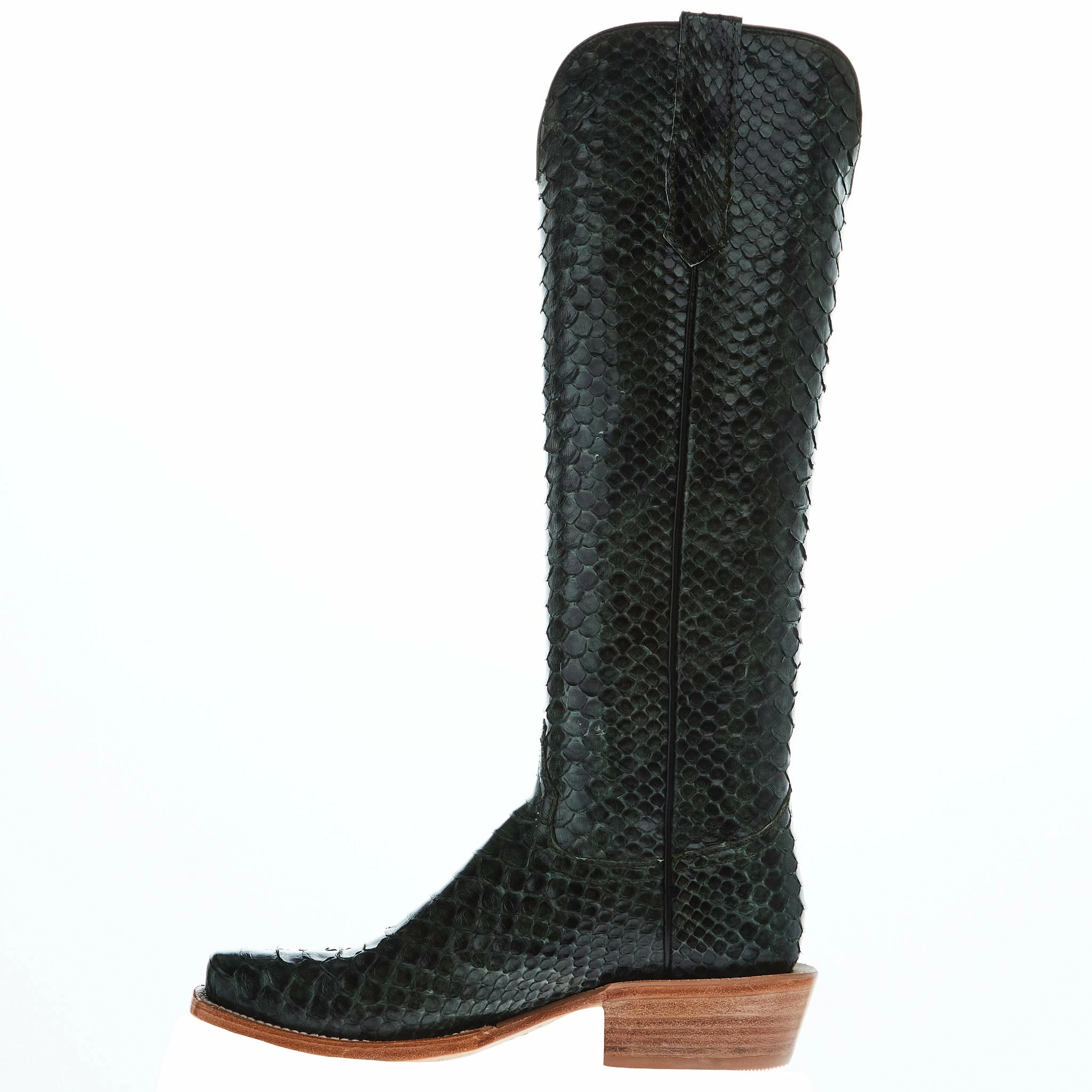 R Watson Boots Women's Dark Green Python 17 In Top Cowgirl Boot 7 R Watson Boots Women's Dark Green Python 17 In Top Cowgirl Boot - Image 5