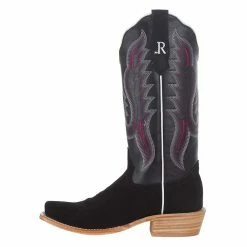 R Watson Boots R Womens Black Roughout 13in Black Boot -Justin Boots Store RWL8400 1 3