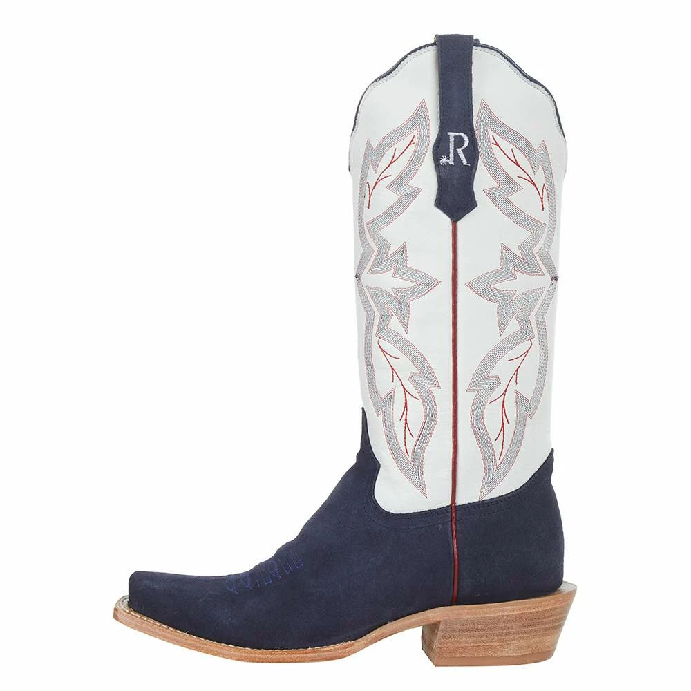 R Watson Boots R Women Blue Roughout 13in White Boot 5 R Watson Boots R Women Blue Roughout 13in White Boot - Image 3