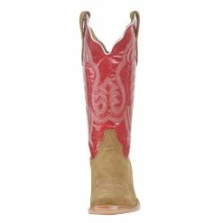 R Watson Boots R Womens Sand Roughout 13in Red Top Boot -Justin Boots Store RWL8407 1 2