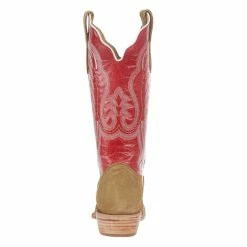 R Watson Boots R Womens Sand Roughout 13in Red Top Boot -Justin Boots Store RWL8407 1 4