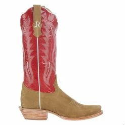 R Watson Boots R Womens Sand Roughout 13in Red Top Boot -Justin Boots Store RWL8407 1 5