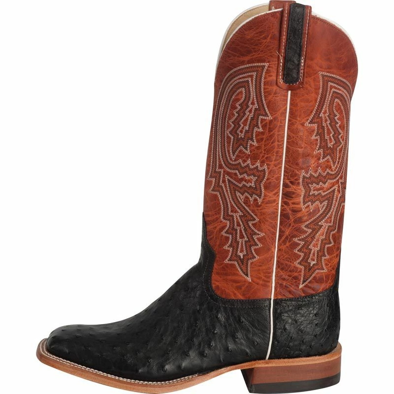 Anderson Bean Men's Black Full Quill Ostrich Rust Cowboy Boots 7 Anderson Bean Men's Black Full Quill Ostrich Rust Cowboy Boots - Image 5