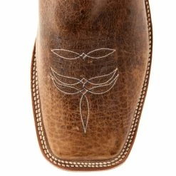 Anderson Bean Men's Distressed American Bison Cowboy Boots -Justin Boots Store S1107 toe