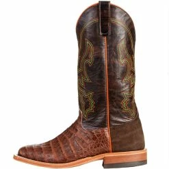 Anderson Bean Men's Anderson Bean Tobacco Caiman Brown Raven Cowboy Boots 9 Anderson Bean Men's Anderson Bean Tobacco Caiman Brown Raven Cowboy Boots -Justin Boots Store S1110 3