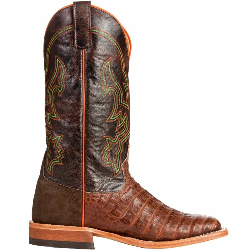 Anderson Bean Men's Anderson Bean Tobacco Caiman Brown Raven Cowboy Boots 7 Anderson Bean Men's Anderson Bean Tobacco Caiman Brown Raven Cowboy Boots - Image 5
