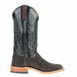 Anderson Bean Men's Bark Vintage Elephant 13in. Black Glove Top Square Toe Boots 11 Anderson Bean Men's Bark Vintage Elephant 13in. Black Glove Top Square Toe Boots -Justin Boots Store S3013 4