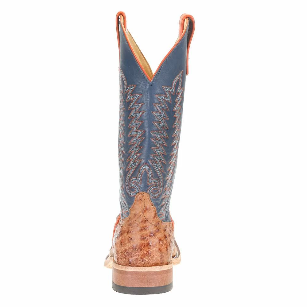 Anderson Bean Men's Brandy Bruchiato Full Quill Ostrich 13in. Burnished Navy Calf Top Boots 6 Anderson Bean Men's Brandy Bruchiato Full Quill Ostrich 13in. Burnished Navy Calf Top Boots - Image 4
