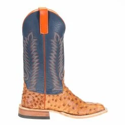 Anderson Bean Men's Brandy Bruchiato Full Quill Ostrich 13in. Burnished Navy Calf Top Boots 11 Anderson Bean Men's Brandy Bruchiato Full Quill Ostrich 13in. Burnished Navy Calf Top Boots -Justin Boots Store S3016 4