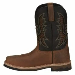 Justin Boots Men`s Stampede Bolt Pecan Water Buffalo 11` Black Water Buffalo Soft Toe 9 Justin Boots Men`s Stampede Bolt Pecan Water Buffalo 11` Black Water Buffalo Soft Toe -Justin Boots Store SE4112 3